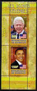 Djibouti 2010 Famous Scouts - Bill Clinton & Barack Obama perf sheetlet containing 2 values unmounted mint