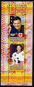 Djibouti 2010 Famous Scouts - Neil Armstrong & Marc Garneau perf sheetlet containing 2 values unmounted mint