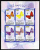 Djibouti 2010 Butterflies #01 imperf sheetlet containing 6 values unmounted mint