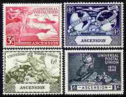 Ascension 1949 KG6 75th Anniversary of Universal Postal Union set of 4 unmounted mint, SG52-55