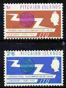 Pitcairn Islands 1965 ITU Centenary perf set of 2 unmounted mint, SG 49-50