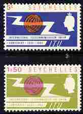 Seychelles 1965 ITU Centenary perf set of 2 unmounted mint, SG 218-19