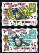 New Hebrides - English 1966 Football World Cup Championships set of 2 unmounted mint SG 118-19