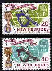 New Hebrides - English 1966 Football World Cup Championships set of 2 unmounted mint SG 118-19
