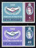 Seychelles 1965 International Co-operation Year set of 2 unmounted mint SG 220-21