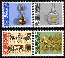 Switzerland 1993 Pro Patria - Folk Art perf set of 4 unmounted mint SG 1268-71