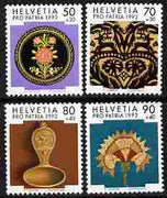 Switzerland 1992 Pro Patria - Folk Art perf set of 4 unmounted mint SG 1246-49