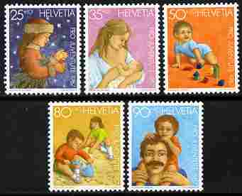 Switzerland 1987 Pro Juventute Child Development perf set of 5 unmounted mint SG J299-303