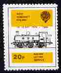 Cinderella - Great Britain 1986 West Somerset Railway 20p Letter Stamp,unmounted mint