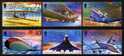 Guernsey - Alderney 2003 Centenary of Powered Flight perf set of 6 unmounted mint SG A204-9