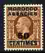 Morocco Agencies - French Currency 1935-37 KG5 50c on 5d yellow-brown unmounted mint, SG 221