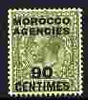 Morocco Agencies - French Currency 1925-34 KG5 90c on 9d olive-green unmounted mint, SG 209
