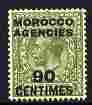 Morocco Agencies - French Currency 1925-34 KG5 90c on 9d olive-green unmounted mint, SG 209