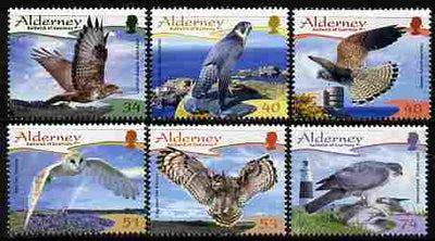 Guernsey - Alderney 2008 Resident Birds (3rd series) Raptors perf set of 6 unmounted mint SG A336-41