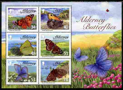 Guernsey - Alderney 2008 Butterflies perf m/sheet unmounted mint SG MS A335