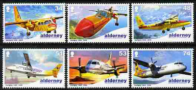 Guernsey - Alderney 2008 40th Anniversary of Aurigny Air Services perf set of 6 unmounted mint SG A349-54
