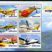 Guernsey - Alderney 2008 40th Anniversary of Aurigny Air Services perf m/sheet unmounted mint SG MS A355