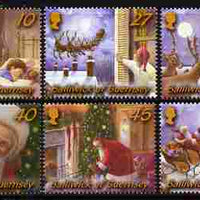 Guernsey 2003 Christmas - Twas the Night Before Christmas perf set of 6 unmounted mint, SG 1009-14