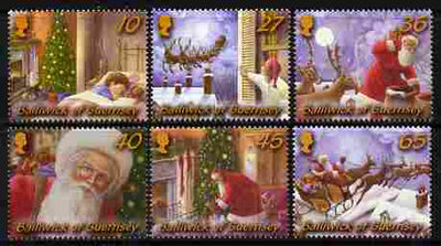 Guernsey 2003 Christmas - Twas the Night Before Christmas perf set of 6 unmounted mint, SG 1009-14