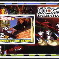 Benin 2005 Disney's 102 Dalmations #2 perf m/sheet overprinted 50th Anniversary of Disneyland in gold unmounted mint. Note this item is privately produced and is offered purely on its thematic appeal