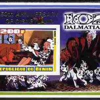 Benin 2005 Disney's 102 Dalmations #3 imperf m/sheet overprinted 50th Anniversary of Disneyland in gold unmounted mint. Note this item is privately produced and is offered purely on its thematic appeal