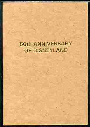 Benin 2005 imperf proof of 50th Anniversary of Disneyland overprint in gold on ungummed brown paper. Note this item is privately produced and is offered purely on its thematic appeal, it has no postal validity