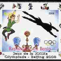 Benin 2008 Beijing Olympics - Disney Characters - Scenes from Peter Pan #3 - individual imperf deluxe sheet unmounted mint. Note this item is privately produced and is offered purely on its thematic appeal