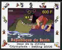 Benin 2008 Beijing Olympics - Disney Characters - Scenes from Peter Pan #4 - individual imperf deluxe sheet unmounted mint. Note this item is privately produced and is offered purely on its thematic appeal