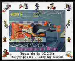 Benin 2008 Beijing Olympics - Disney Characters - Scenes from Ratatouille #1 - individual imperf deluxe sheet unmounted mint. Note this item is privately produced and is offered purely on its thematic appeal