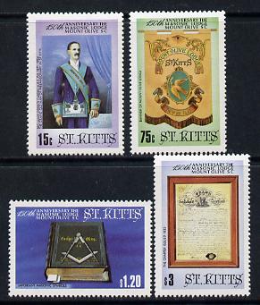 St Kitts 1985 Masonic Lodge set of 4 unmounted mint, SG 177-80*