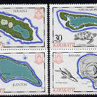 Kiribati 1984 Island Maps #3 set of 4, SG 215-8 unmounted mint*