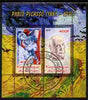 Congo 2010 Pablo Picasso perf sheetlet containing 2 values fine cto used