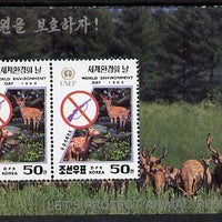North Korea 1994 Environment Day (Animal Protection - Shooting Deer) m/sheet unmounted mint
