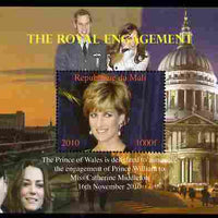 Mali 2010 Royal Engagement (William & Kate) #02 perf s/sheet unmounted mint. Note this item is privately produced and is offered purely on its thematic appeal,