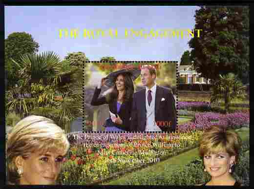 Mali 2010 Royal Engagement (William & Kate) #04 perf s/sheet unmounted mint. Note this item is privately produced and is offered purely on its thematic appeal,