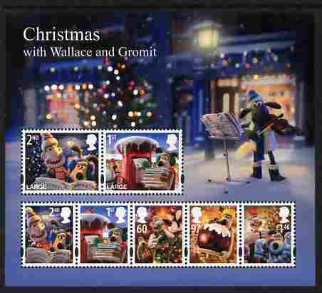 Great Britain 2010 Christmas with Wallace & Gromit perf m/sheet unmounted mint