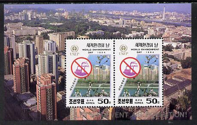 North Korea 1994 Environment Day (Air Pollution - View of City) m/sheet unmounted mint