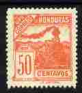 Honduras 1898 Steam Locomotive 50c orange-red unmounted mint, SG 114