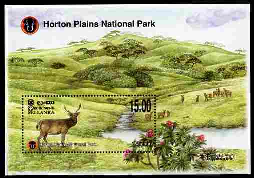 Sri Lanka 2010 Horton Plains National Park perf s/sheet #2 Sambur 15r unmounted mint