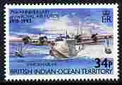 British Indian Ocean Territory 1993 Short Sunderland Flying Boat 34p unmounted mint SG 138