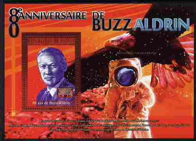 Guinea - Conakry 2010 80th Birthday of Buzz Aldrin #2 perf m/sheet unmounted mint