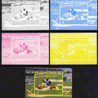 Mali 2010 The 55th Anniversary of Disneyland - Baseball #5 individual deluxe sheet - the set of 5 imperf progressive proofs comprising the 4 individual colours plus all 4-colour composite, unmounted mint