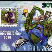 St Thomas & Prince Islands 2010 International Year of Biodiversity perf m/sheet unmounted mint