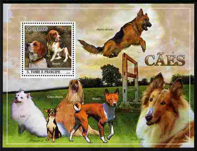St Thomas & Prince Islands 2010 Dogs perf m/sheet unmounted mint
