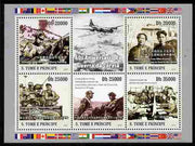 St Thomas & Prince Islands 2010 60th Anniversary of Korean War perf sheetlet containing 5 values unmounted mint