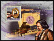 St Thomas & Prince Islands 2010 200th Birth Anniversary of Robert Schumann perf m/sheet unmounted mint