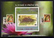 St Thomas & Prince Islands 2010 Stamp On Stamp - WWF Boa Snake (Jamaica) individual imperf deluxe sheet unmounted mint. Note this item is privately produced and is offered purely on its thematic appeal