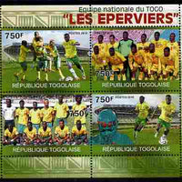 Togo 2010 National Football Team - The Hawks perf sheetlet containing 4 values unmounted mint