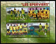 Togo 2010 National Football Team - The Hawks perf sheetlet containing 4 values unmounted mint
