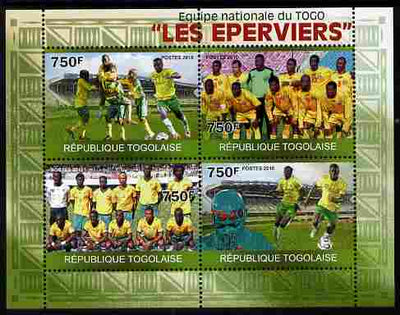 Togo 2010 National Football Team - The Hawks perf sheetlet containing 4 values unmounted mint